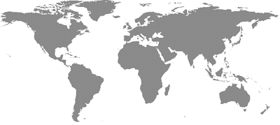 日本を東に置く世界地図