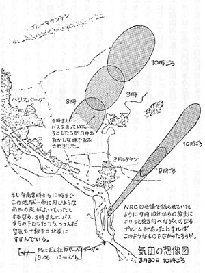 気団の想像図 3月30日10時頃